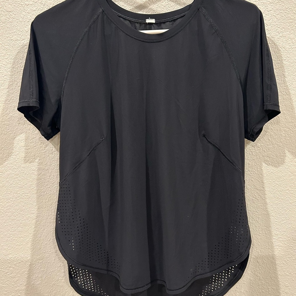 Women's Black Short Sleeve Top